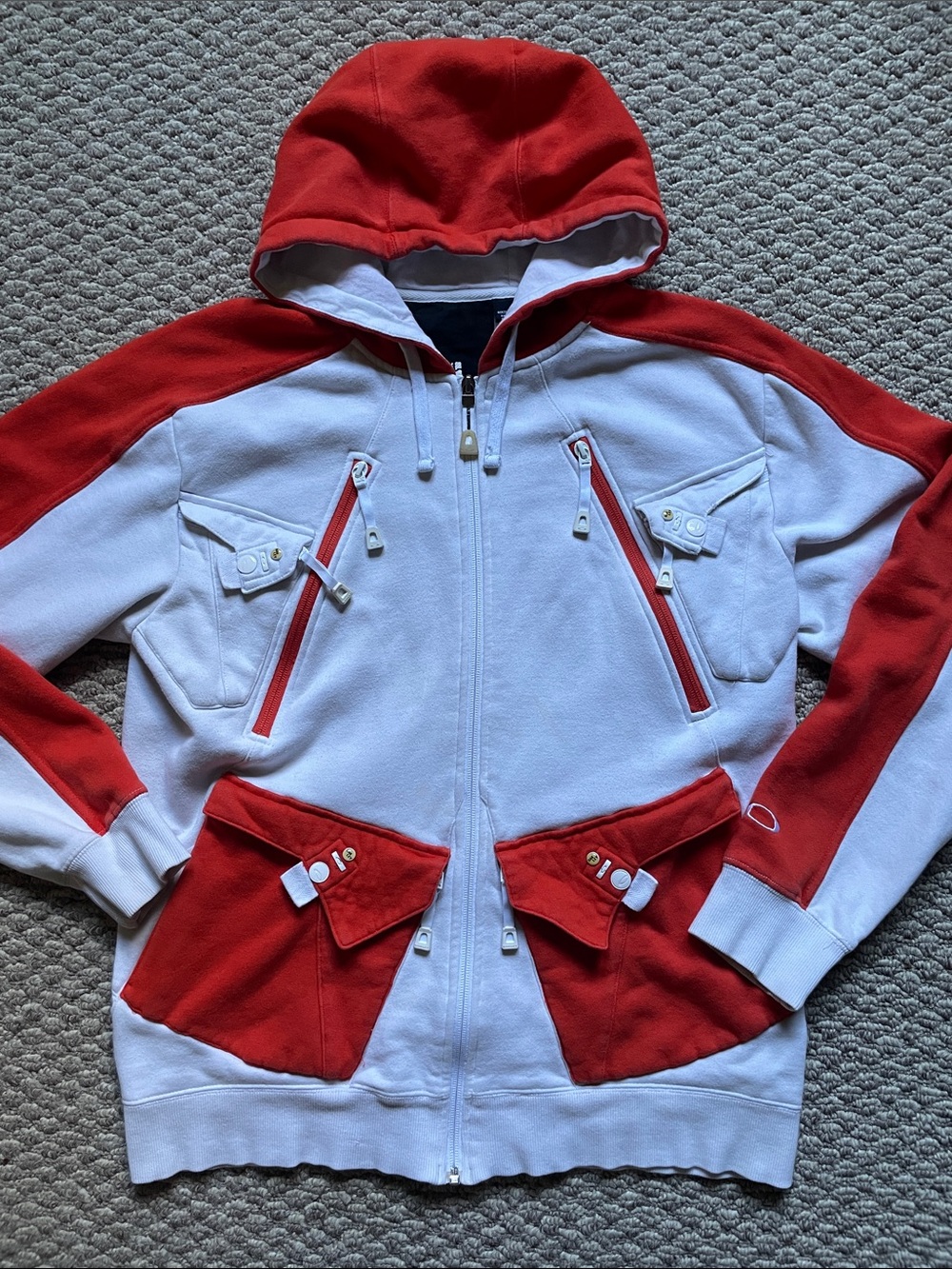 Y2K Oakley Soft wear tech pocket zip hoodie